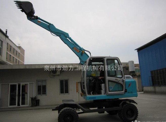 供应劲工360度轮式小型挖沟机