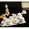 长城瓷艺 陶瓷15头金边咖啡茶具套装 欧式茶具
