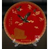 供应中国红瓷盘，礼品盘，家居纪念盘，摆件装饰瓷盘