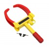 红黄双色烤漆车轮锁 夹子原理车轮锁