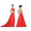 厂家直销漂亮的大红色结婚礼服提供制品